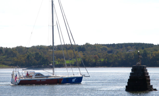 KIWI SPIRIT departs Thomaston en route to the start of Paris' mission in St. Augustine, Florida.