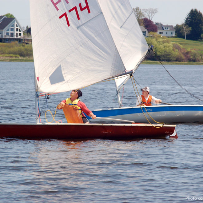 Proper trim was critical during the May 20, 2012, edition of the All Souls Regatta in Thomaston.