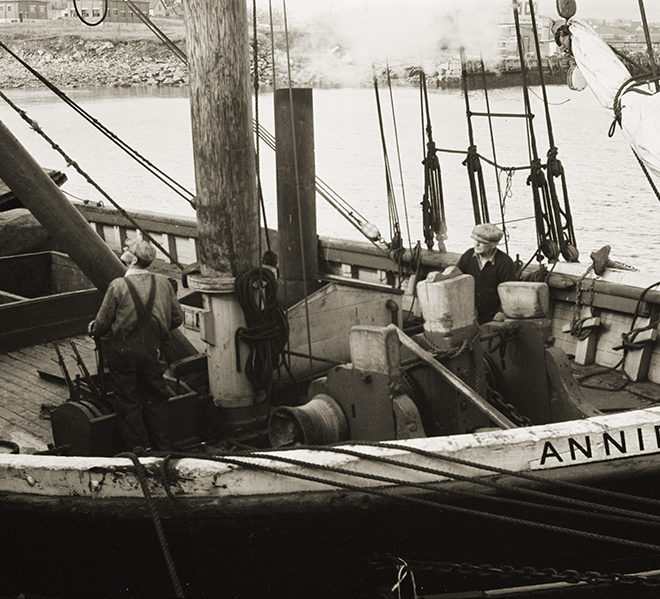 ANNIE & REUBEN, a stalwart old stone schooner