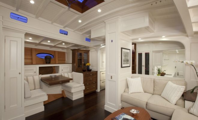 Whether you use your boat on weekends or long voyages, you‚Äôll enjoy it more if you plan your interior. Shown here is the salon o