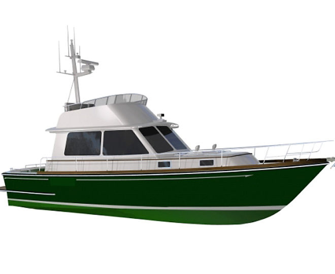 Lyman-Morse will launch a new 42' C. Raymond Hunt-designed motoryacht on June 7.