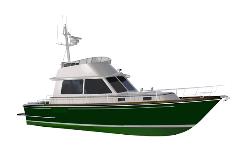 Lyman-Morse will launch a new 42' C. Raymond Hunt-designed motoryacht on June 7.