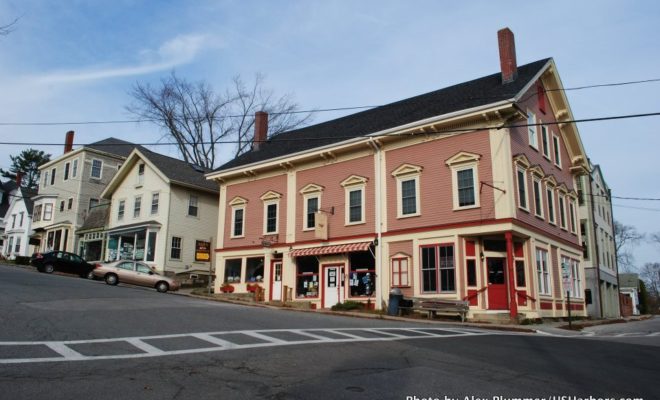 Bustling in the summertime, Castine's village center is a decidedly quieter place in the off-season.