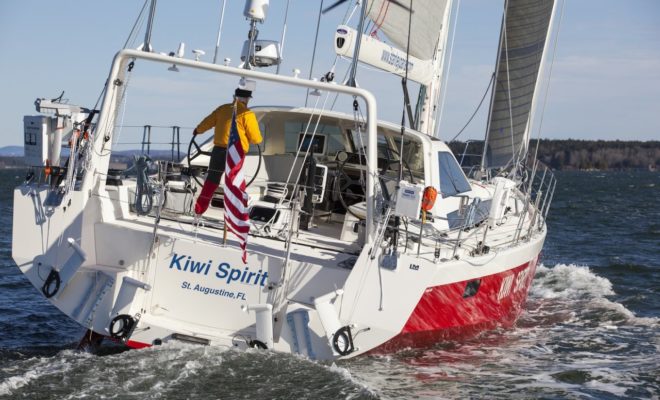 63' Bruce Farr-designed ocean sailing yacht KIWI SPIRIT, built by Lyman-Morse Boatbuilding Co.