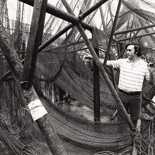 Net reel on unidentified trawler