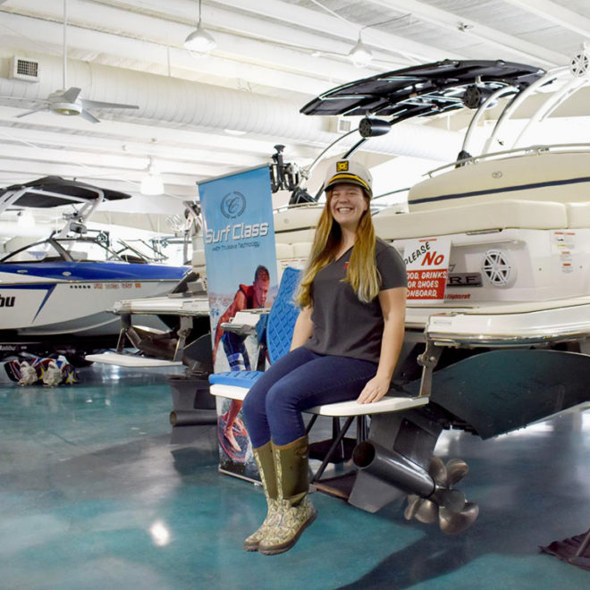Morgan Roy, Winnipesaukee Pier Manager for East Coast Flightcraft (Adam Drapcho/The Laconia Daily Sun)