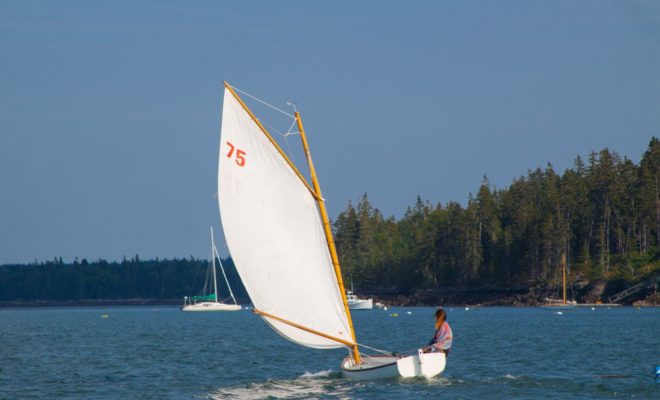 The North Haven dinghy class has been racing on the Fox Island Thoroughfare since 1912.