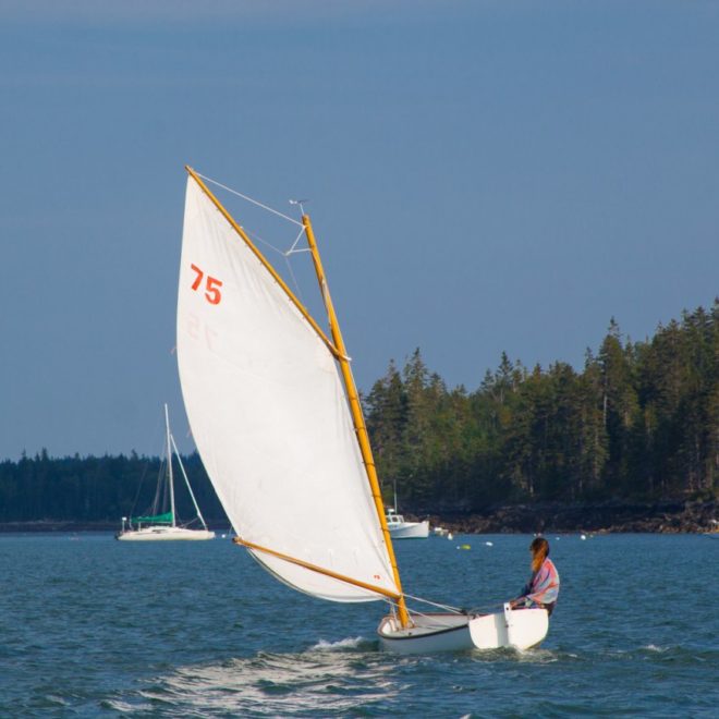 The North Haven dinghy class has been racing on the Fox Island Thoroughfare since 1912.