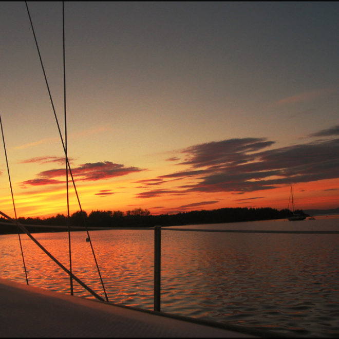 Sunset over Pulpit Harbor, Oct. 2011