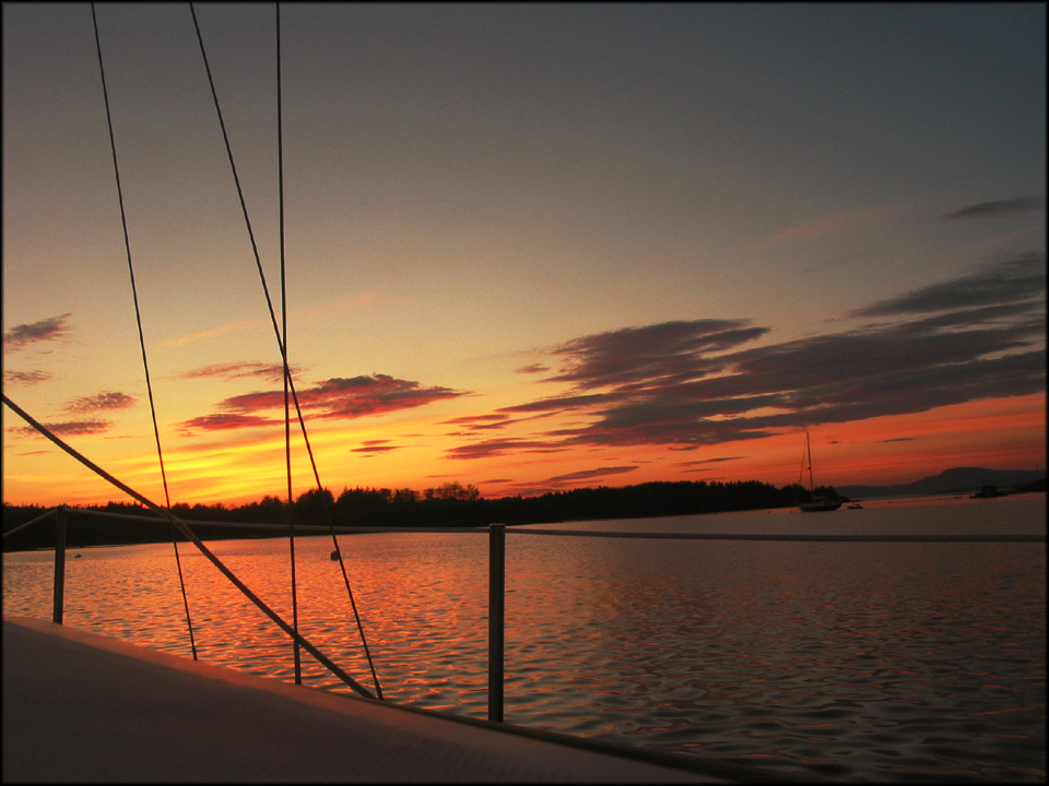 Sunset over Pulpit Harbor, Oct. 2011