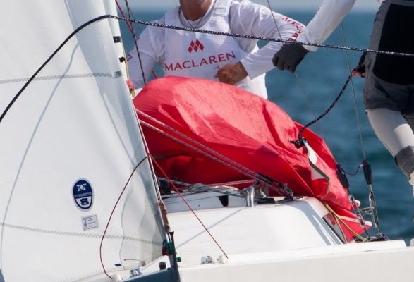 Anna Tunnicliffe at the 2011 Rolex International Women’s Keelboat Championship. Photo courtesy Rolex/Daniel Forster.