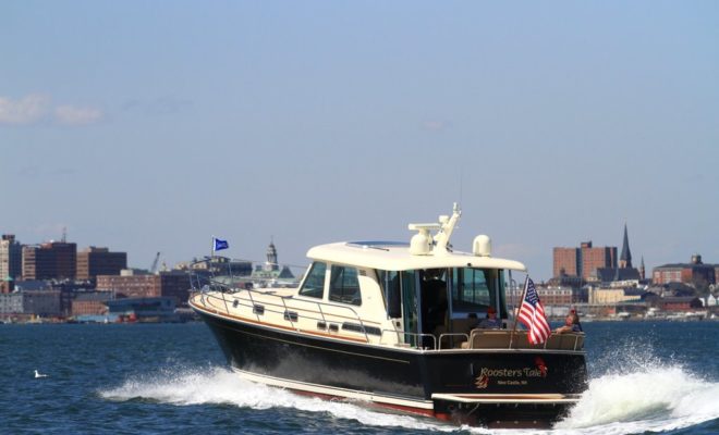 Due in large part to sales of the Sabre 48 Salon Express, DiMillo's Yacht Sales in Portland has doubled sales recently.