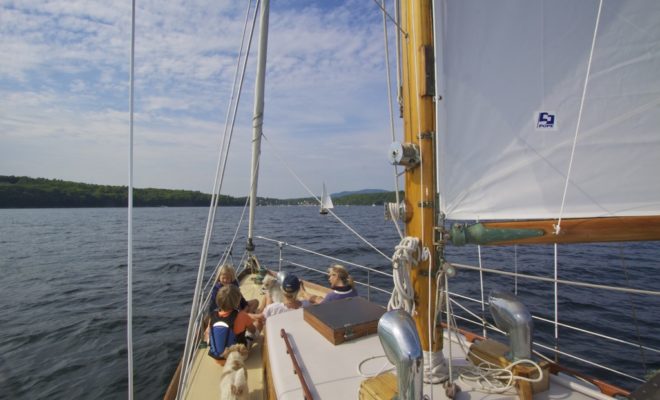 Coasting in on the South wind, the Rockport Harbor Grande Finale'.