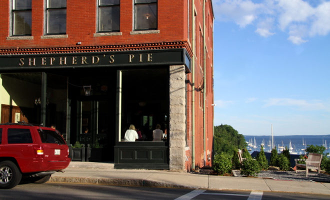 Shepherd's Pie is a short walk up the hill from Rockport Harbor