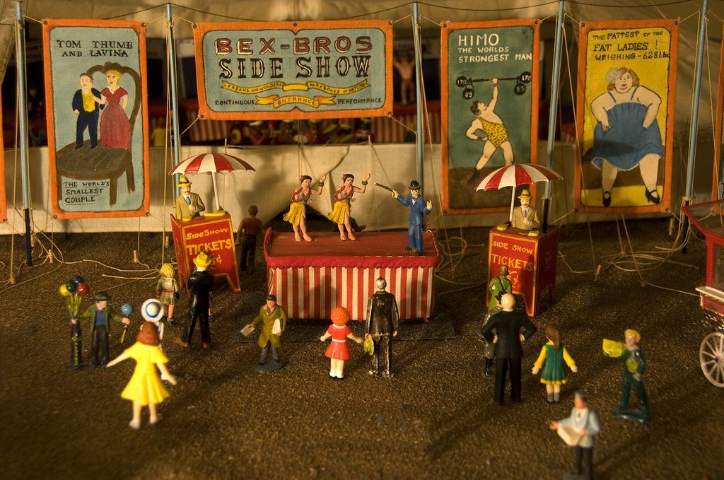 The Bex Brothers Circus is the centerpiece of a free exhibit at the Penobscot Marine Museum.
