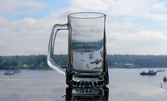 The Concours d'Elegance Trophy, won by French & Webb at the 22nd Annual WoodenBoat Show.