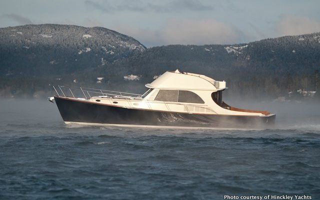 A sneak peek of a brand-new Hinckley Talaria 48 undergoing sea trials.
