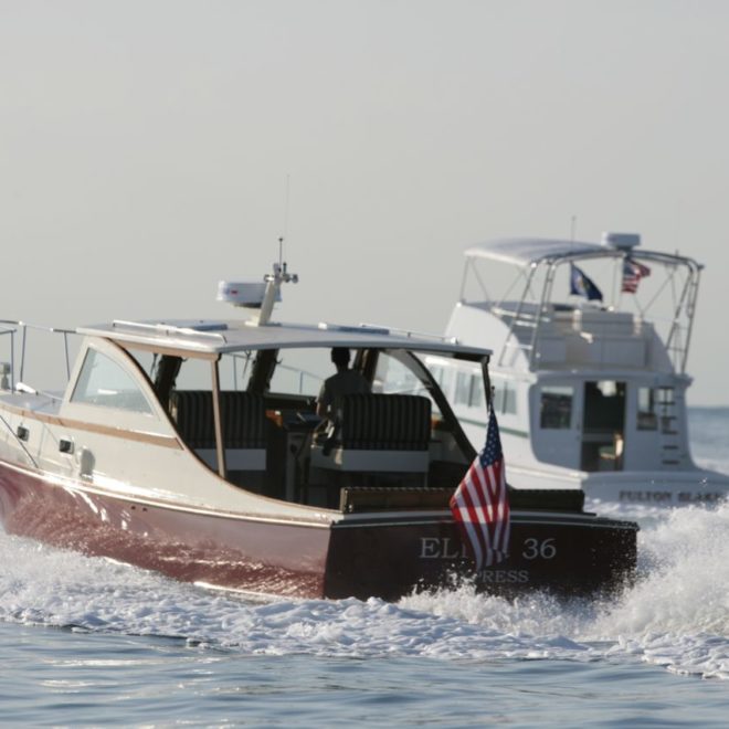 Two Ellis Boats - Express Cruiser and Flybridge Cruiser