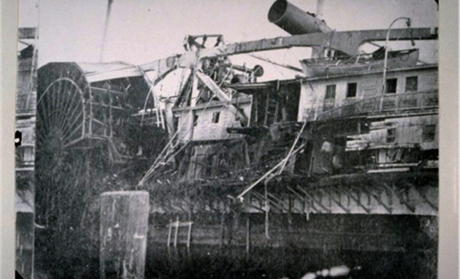 Steamboat Wreck at Noank CT