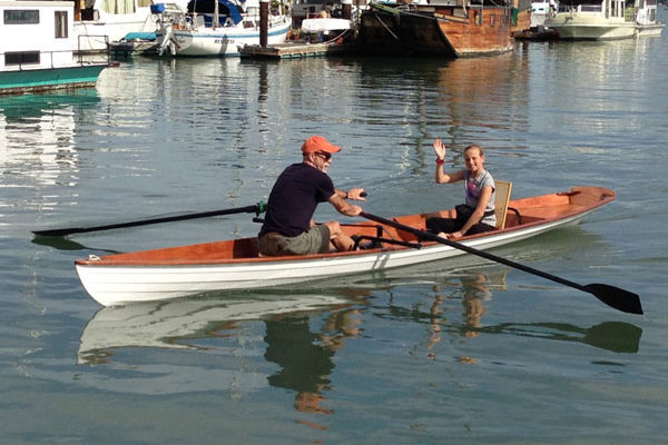 The Annapolis Wherry Tandem can be rowed solo, double, or carry a passenger.
