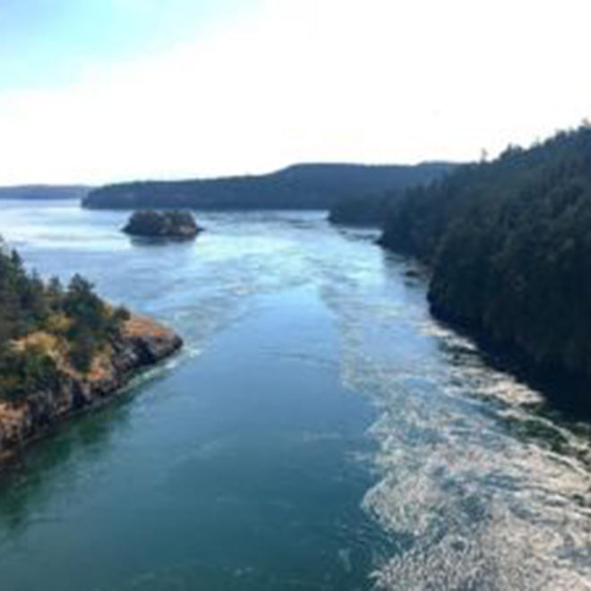 Deception Pass is a strait that separates Whidbey Island from Fidalgo Island
