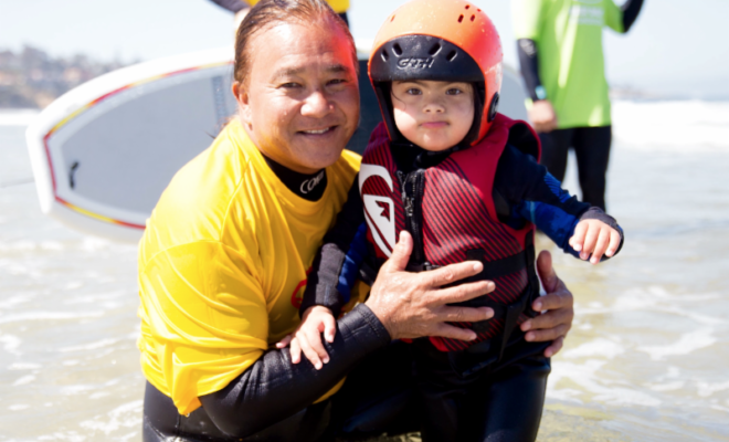 Guy Takayama with one of his students