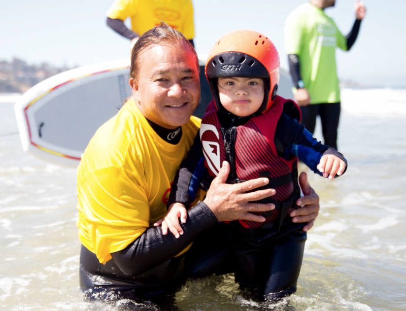 Guy Takayama with one of his students