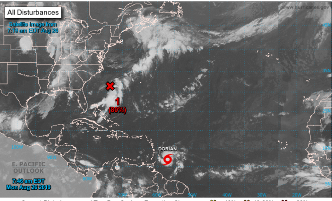 Tropical Storm Dorian likely to land as hurricane.