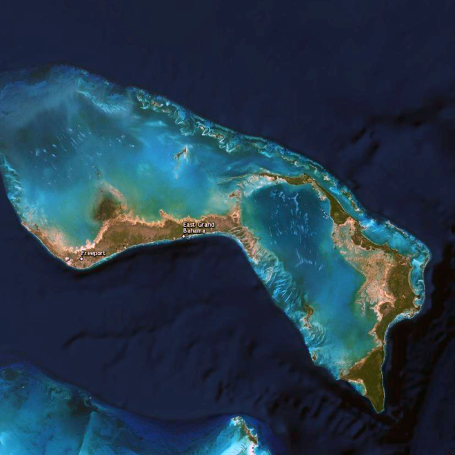 Grand Bahamas and Abaco Islands Topography