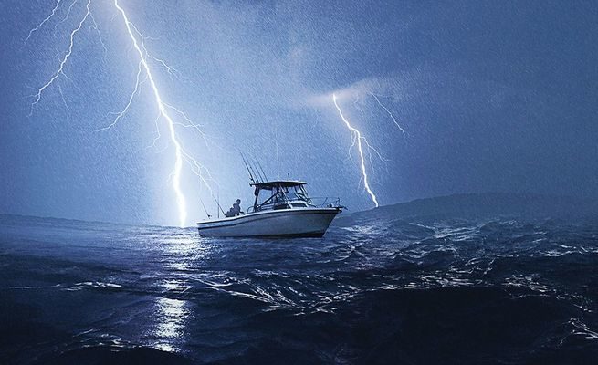 Boat in Lighting Strike - USCG Boating Safety Magazine