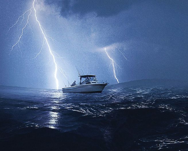 Boat in Lighting Strike - USCG Boating Safety Magazine