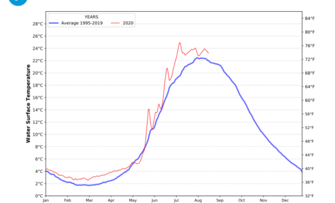 https://www.greatlakesnow.org/2020/08/great-lakes-water-temperatures-high/