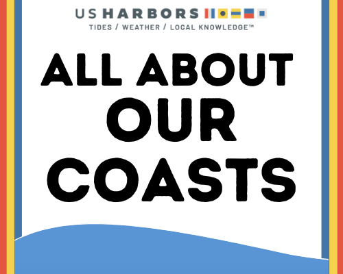 US Harbors' Podcast, All About Our Coasts (Logo
