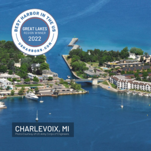 Charlevoix, MI - Great Lakes Region 2022 Best Harbor Winner. Photo by Army Corps of Engineers.