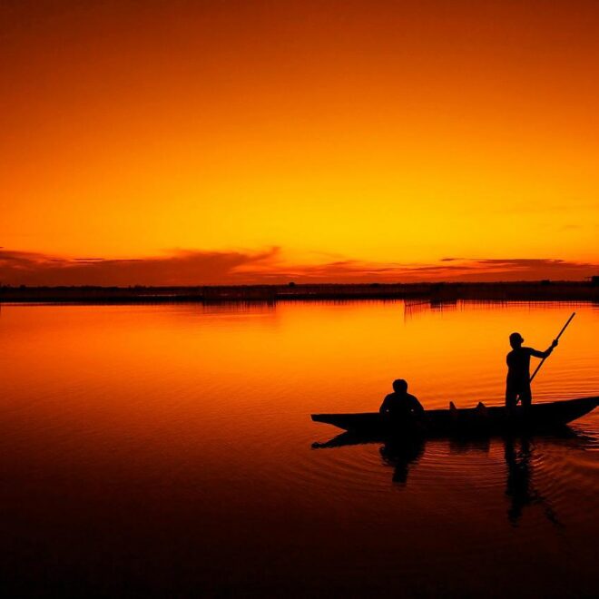 Fishing at Sunset via Pixabay