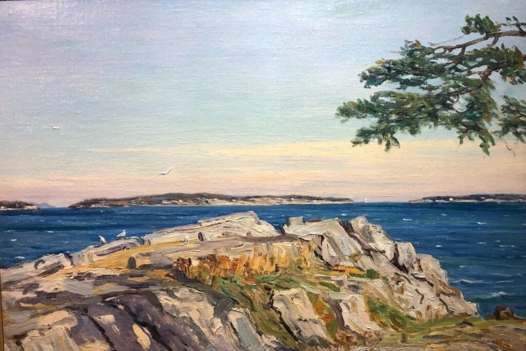 Charles M Young Painting of Maine Coast