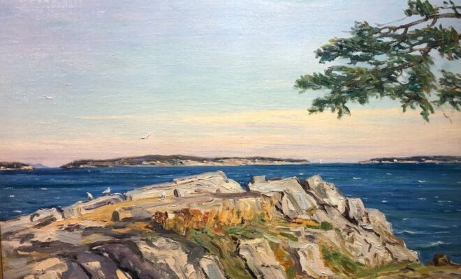 Charles M Young Painting of Maine Coast