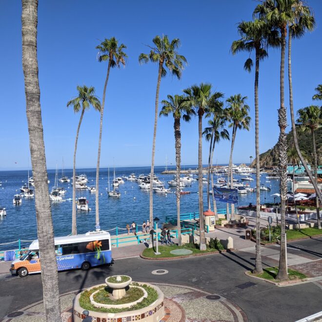 Avalon Harbor @ Santa Catalina Island by Jim Luttjohann.