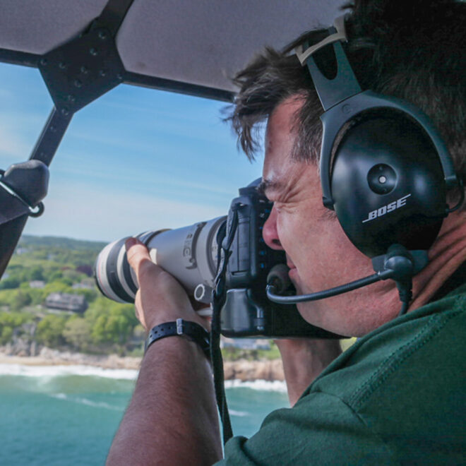 Dave Cleaveland Shooting Out of Helicopter by Maine Imaging.
