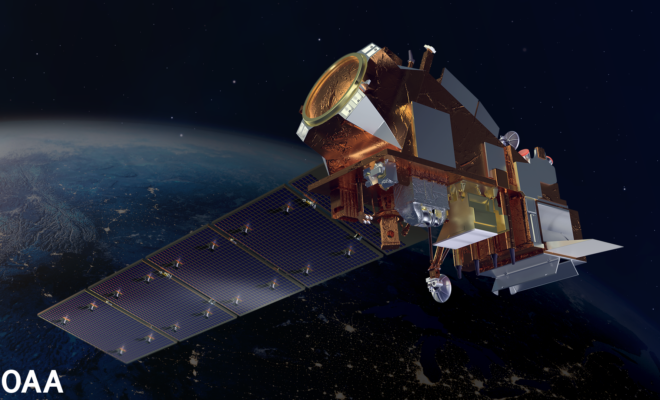 NOAA satellite, Artist Rendering.