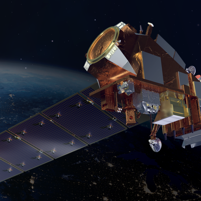 NOAA satellite, Artist Rendering.