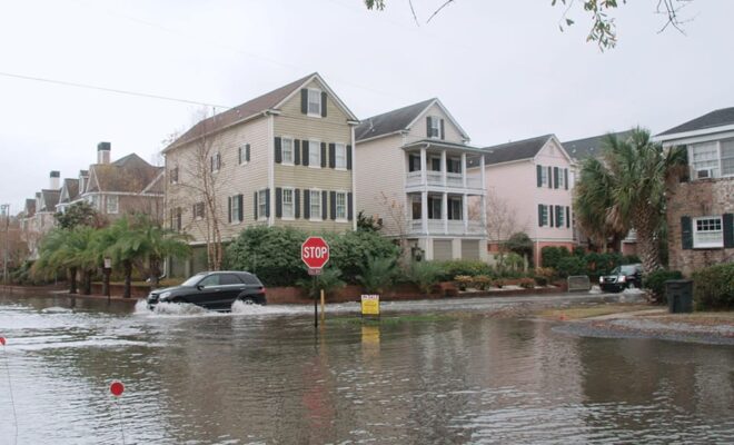 Flooded Streets, Sea level rise is turning nuisance flooding into a “sunny day” event — high-tide flooding that occurs even without a storm. Credit: NOAA