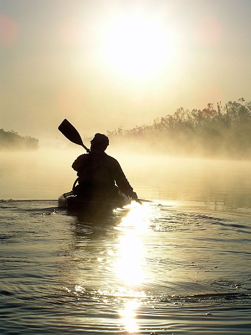 Thomas & Dianne Jones from Okmulgee, USA, CC BY 2.0 <https://creativecommons.org/licenses/by/2.0>, Sunrise_Paddling_on_the_North_Canadian_River via Wikimedia Commons