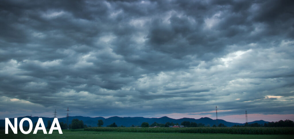 Dark and stormy cloudscape by NOAA