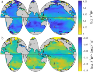Spatial distribution of global surface ocean pH