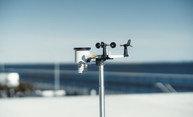 Home Weather Station Mounted on Pole