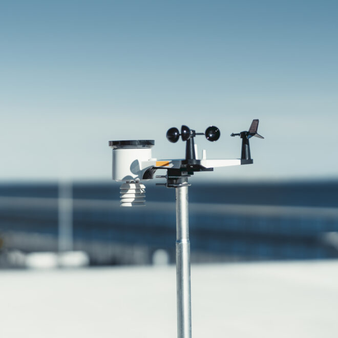 Home Weather Station Mounted on Pole