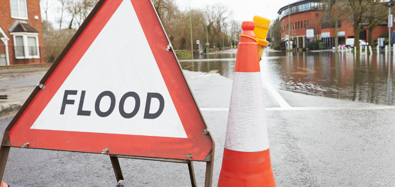 Flood Sign on street -- Canva.com