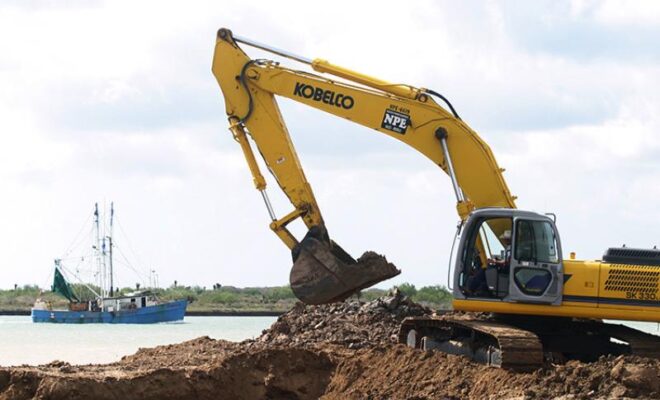 Habitat restoration work underway at Bahía Grande, Texas. Credit: NOAA Fisheries.