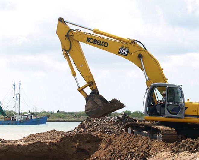 Habitat restoration work underway at Bahía Grande, Texas. Credit: NOAA Fisheries.